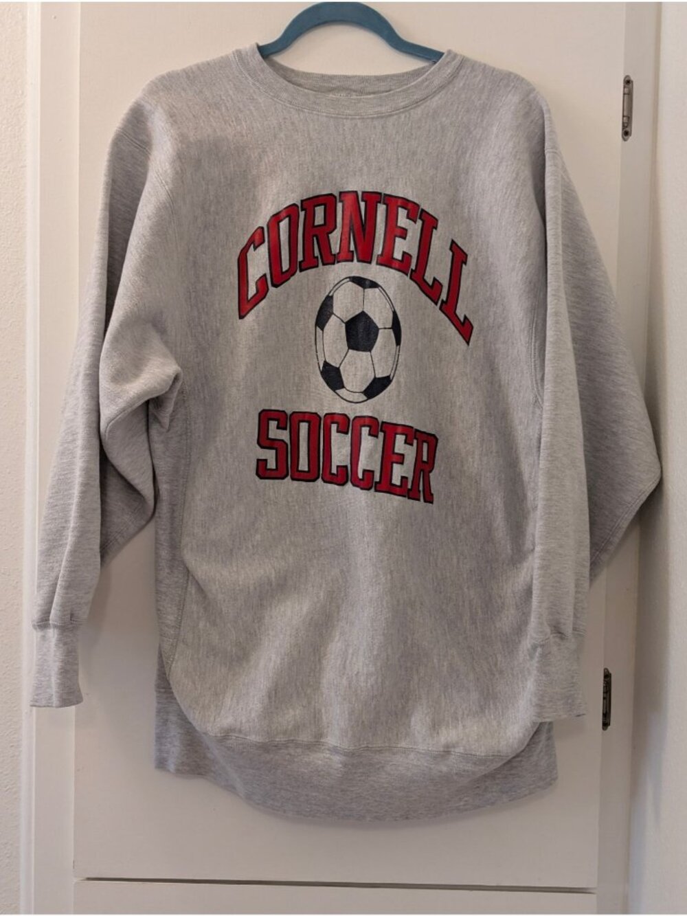 Vintage Champion Reverse Weave Cornell Soccer Sweatshirt XX-Large Gray